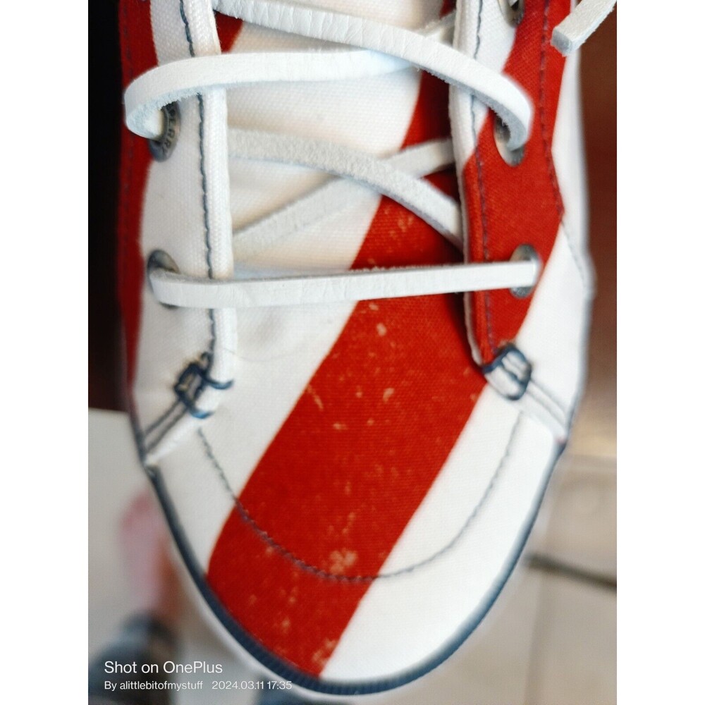 Sperry Top Sider Boat Shoes Stars Stripes Size 7 Womens Olympics Paris STS88152 - Picture 9 of 16